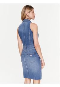 Guess Sukienka jeansowa Stacie W3RK07 D4CN3 Granatowy Slim Fit. Kolor: niebieski. Materiał: jeans, bawełna