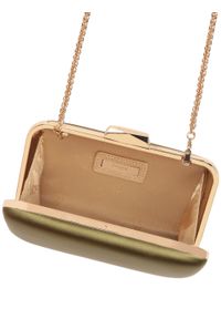 Kazar - Wieczorowa torebka z zielonej tkaniny. Kolor: zielony. Wzór: aplikacja. Materiał: zdobione. Styl: wizytowy. Rodzaj torebki: do ręki #4