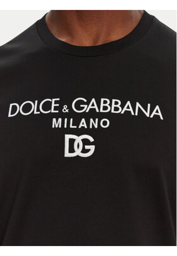 DOLCE & GABBANA - Dolce&Gabbana T-Shirt G8PD7Z G7B9X Czarny Regular Fit. Kolor: czarny. Materiał: bawełna