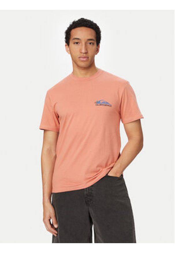 Quiksilver T-Shirt EV Barrel Paradise EQYZT08285 Różowy jasny Regular Fit. Kolor: różowy. Materiał: bawełna