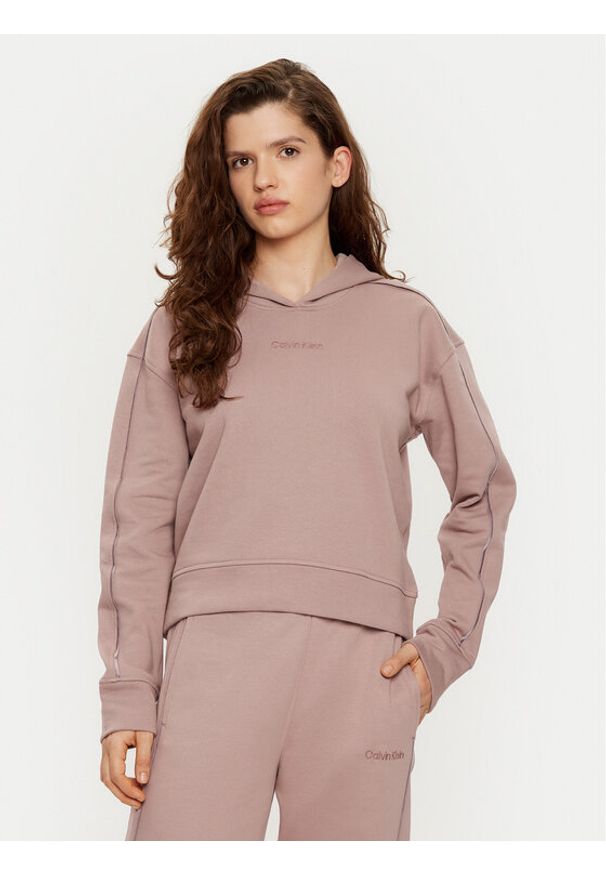 Calvin Klein Bluza Hoodie 000QS7261E Beżowy Regular Fit. Kolor: beżowy. Materiał: bawełna