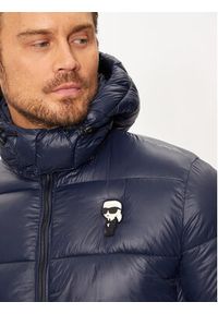 Karl Lagerfeld - KARL LAGERFELD Kurtka puchowa 505022 544590 Granatowy Slim Fit. Typ kołnierza: dekolt w karo. Kolor: niebieski. Materiał: syntetyk #7