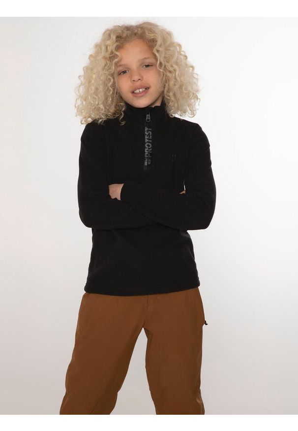 Bluza dziecięca Protest PERFECTY JR 1/4 zip top. Kolor: czarny