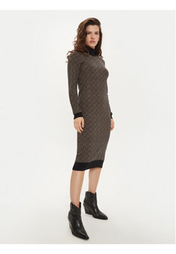 Vero Moda Sukienka dzianinowa Aria 10314462 Czarny Slim Fit. Kolor: czarny. Materiał: syntetyk