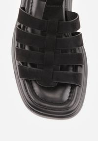 Renee - Czarne Sandały VICES w Stylu Gladiatorek z Imitacji Zamszu Mailinai. Okazja: na co dzień. Zapięcie: pasek. Kolor: czarny. Materiał: zamsz. Sezon: lato. Styl: street, klasyczny, elegancki, casual #9