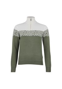 PEAK MOUNTAIN - Bardzowy golf 1/2 zamek damski Peak Mountain Akar. Typ kołnierza: golf. Kolor: zielony. Sport: golf #1