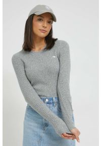 Abercrombie & Fitch sweter kaszmirowy damski kolor szary lekki. Kolor: szary. Materiał: kaszmir. Długość rękawa: długi rękaw. Długość: długie #3