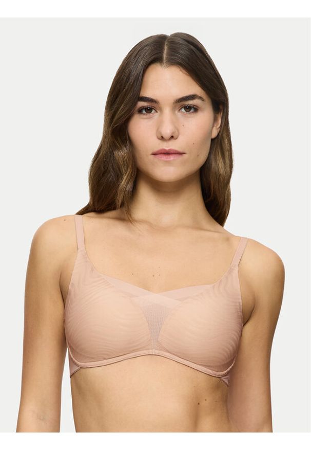 Triumph Biustonosz bezfiszbinowy Shape Smart Ellipse 10222278 Beżowy. Kolor: beżowy. Materiał: syntetyk