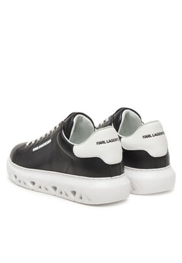Karl Lagerfeld - KARL LAGERFELD Sneakersy KL54519A Czarny. Kolor: czarny. Materiał: skóra