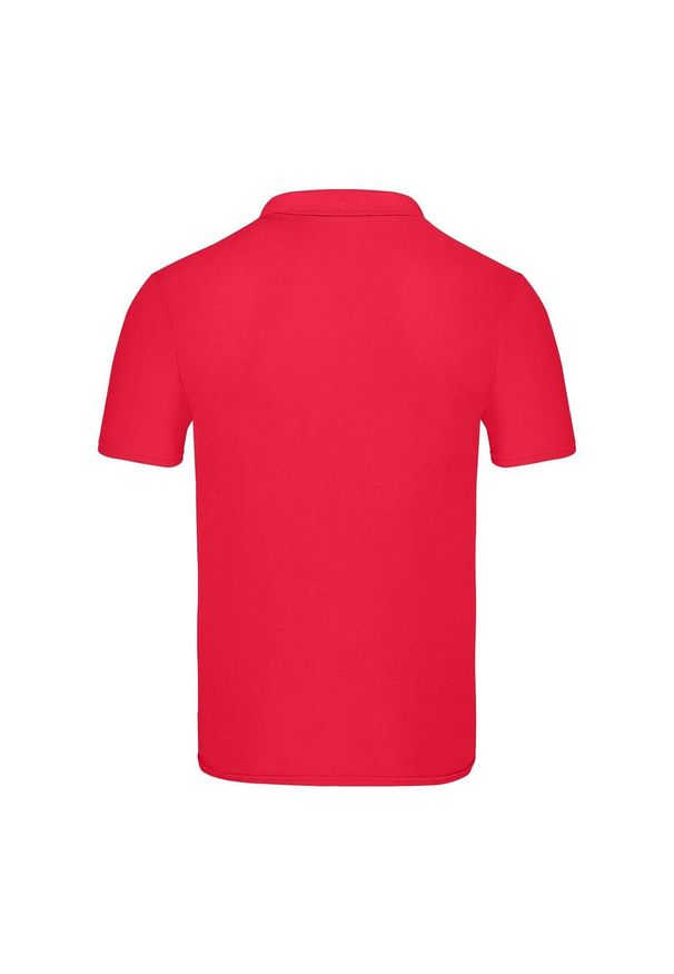 FRUIT OF THE LOOM - Męska Oryginalna Koszulka Polo. Typ kołnierza: polo. Kolor: czerwony