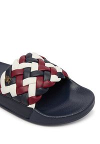TOMMY HILFIGER - Tommy Hilfiger Klapki Th Cornrow Pool Slide FW0FW09039 Kolorowy. Materiał: skóra. Wzór: kolorowy #4