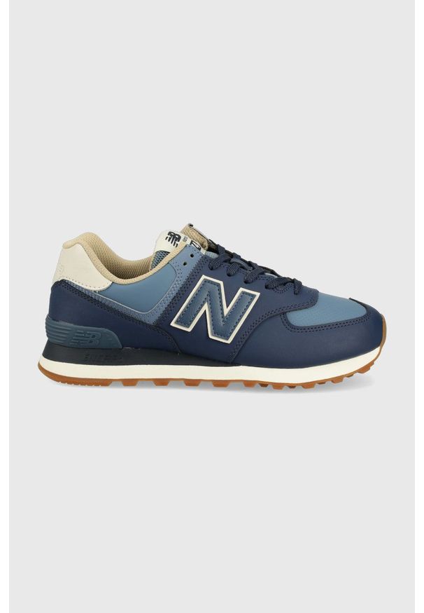 New Balance sneakersy U574VS2 kolor granatowy. Nosek buta: okrągły. Zapięcie: sznurówki. Kolor: niebieski. Materiał: guma. Model: New Balance 574