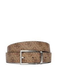 Guess Pasek Męski BMCMLO P4335 Beżowy. Kolor: beżowy. Materiał: materiał