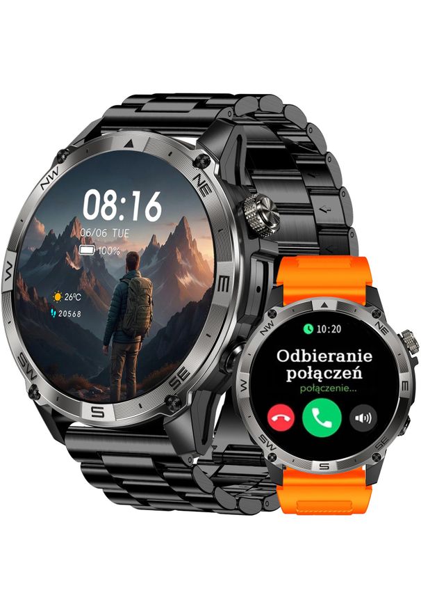 Smartwatch Gravity SMARTWATCH męski GRAVITY ROZMOWY GPS KOMPAS BAROMETR - GRAFIT. Rodzaj zegarka: smartwatch
