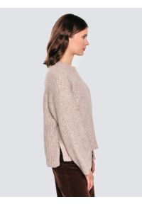Big-Star - Sweter damski ze stójką beżowy Amaya 805. Typ kołnierza: kołnierzyk stójkowy. Kolor: beżowy. Materiał: materiał, dzianina, jeans. Styl: elegancki #3