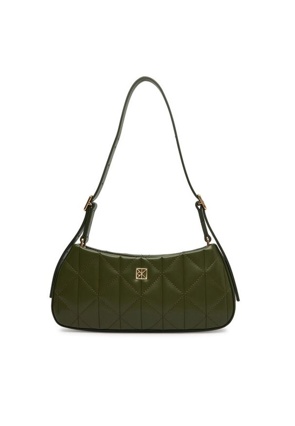 Calvin Klein Torebka Quilted Small Shoulder Bag LV04F3327G Zielony. Kolor: zielony. Materiał: skórzane