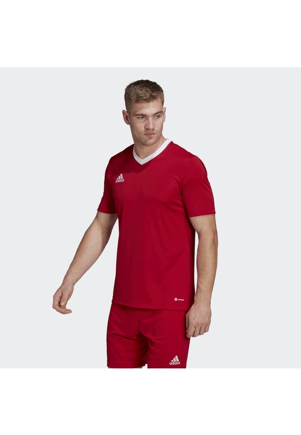 Adidas - Entrada 22 Jersey. Kolor: czerwony. Materiał: jersey, poliester. Sport: piłka nożna