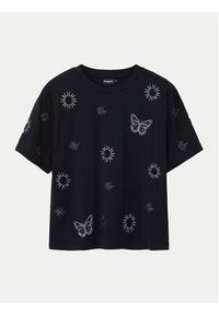 Desigual T-Shirt Tarot 24WWTK96 Czarny Regular Fit. Kolor: czarny. Materiał: bawełna