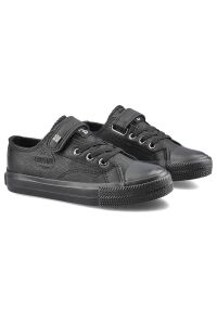 Big-Star - Trampki damskie Big Star, skóra ekologiczna ze sznurowaniem i zapinaniem na rzep, czarne, EE374034. Okazja: na co dzień. Zapięcie: rzepy. Kolor: czarny. Materiał: materiał, guma, skóra ekologiczna. Szerokość cholewki: normalna. Styl: casual, klasyczny, sportowy #4