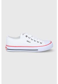 Cross Jeans tenisówki damskie kolor biały. Nosek buta: okrągły. Zapięcie: sznurówki. Kolor: biały. Materiał: guma #1
