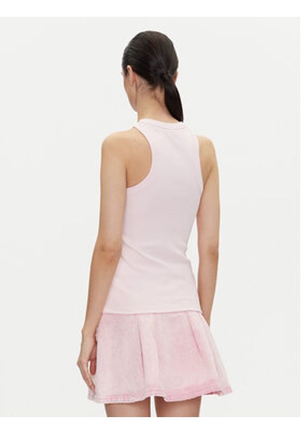 Hugo - HUGO Top Easy Tank_B 50508857 Różowy Slim Fit. Kolor: różowy. Materiał: bawełna