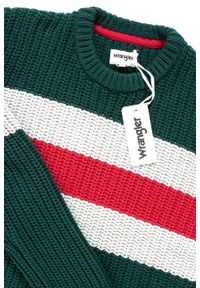 Wrangler - MĘSKI SWETER WRANGLER CHUNKY KNIT PINE W8A7PCG01. Kolor: wielokolorowy. Wzór: kolorowy