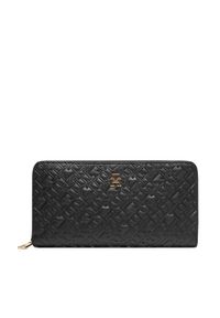 TOMMY HILFIGER - Duży Portfel Damski Tommy Hilfiger. Kolor: czarny