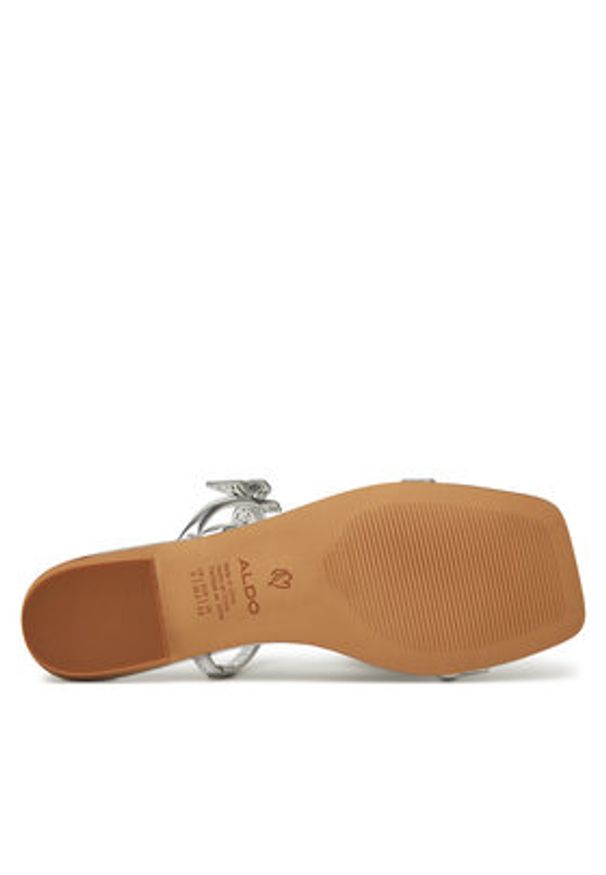 Aldo Klapki Flyhigh 13966745 Srebrny. Kolor: srebrny. Materiał: skóra