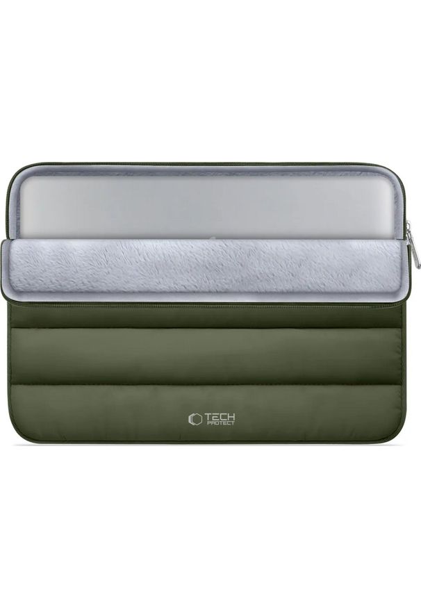 TECH-PROTECT - Etui Tech-Protect Fluffy Laptop 15-16 zielony. Kolor: zielony. Materiał: materiał. Styl: elegancki, casual
