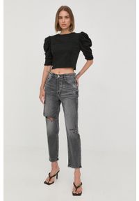 Miss Sixty jeansy damskie high waist. Stan: podwyższony. Kolor: szary #3
