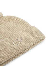 Calvin Klein Czapka Embroidery Airy K60K612586 Beżowy. Kolor: beżowy. Materiał: wełna #6