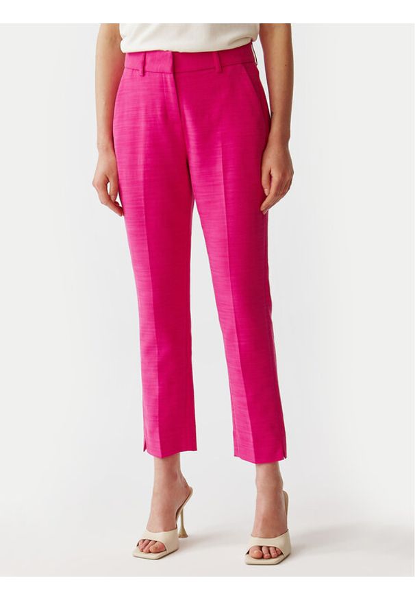 Tatuum Chinosy Rimini T2406.141 Różowy Slim Fit. Kolor: różowy. Materiał: bawełna
