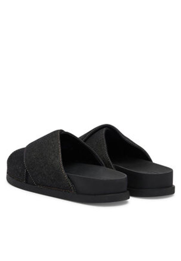 Tommy Jeans Klapki Tjw Comfort Slides Washed Denim EN0EN02898 Czarny. Kolor: czarny. Materiał: materiał