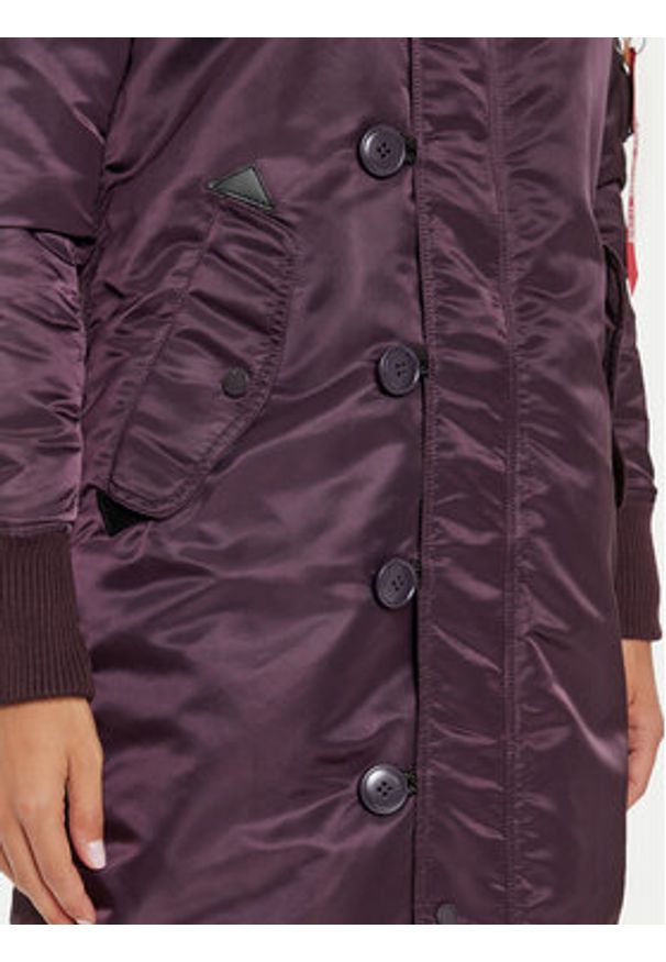 Alpha Industries Parka 198013 Fioletowy Regular Fit. Kolor: fioletowy. Materiał: syntetyk