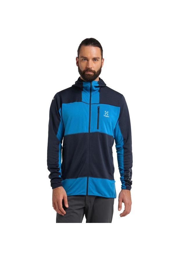 Haglöfs - Bluza techniczna męska ROC Spitz Mid Hood. Kolor: niebieski