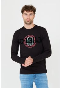 Aeronautica Militare - AERONAUTICA MILITARE Czarny męski bawełniany longsleeve, Rozmiar XXL. Kolor: czarny. Materiał: bawełna. Długość rękawa: długi rękaw