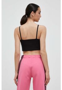 Adidas - adidas top damski kolor czarny. Kolor: czarny. Długość rękawa: na ramiączkach #2