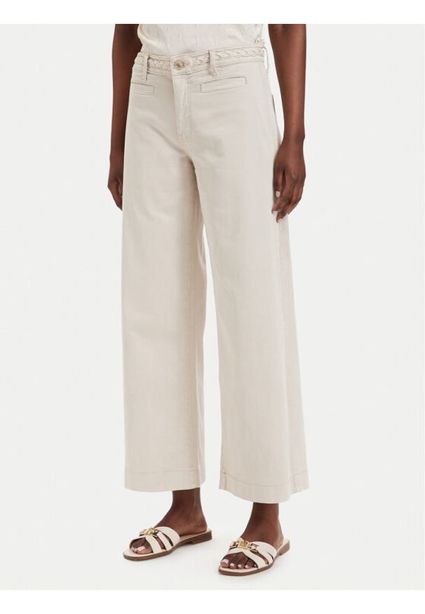 Guess Jeansy W6GB15 W1886 Beżowy Wide Leg. Kolor: beżowy