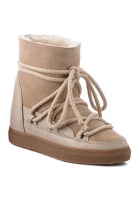 Inuikii - Buty INUIKII - Sneaker Classic 70203-5 Beige. Okazja: na spacer. Kolor: beżowy. Materiał: zamsz, skóra. Sezon: lato, zima #1