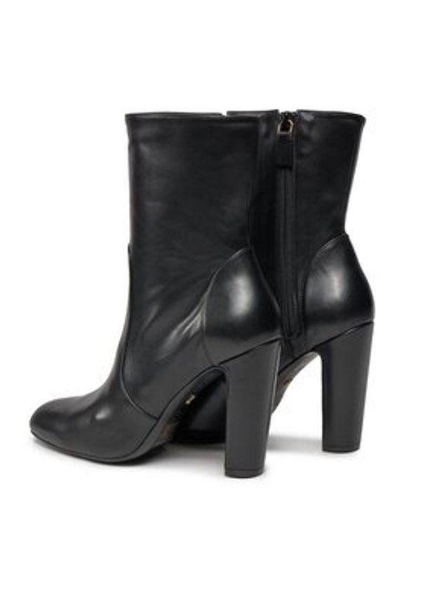 Stuart Weitzman Botki Vida 100 Zip Bootie SG232 Czarny. Kolor: czarny. Materiał: skóra