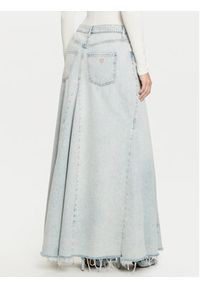 Guess Spódnica jeansowa W5RD95 D5LQ1 Błękitny Regular Fit. Kolor: niebieski. Materiał: bawełna #3