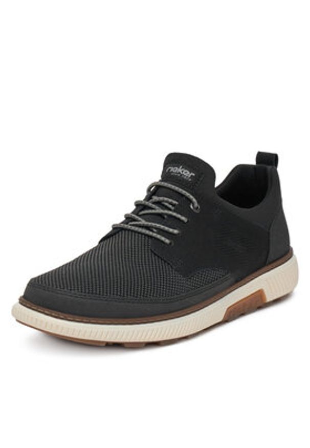 Rieker Sneakersy B3354-00 Czarny. Kolor: czarny. Materiał: materiał