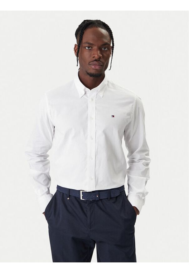 TOMMY HILFIGER - Tommy Hilfiger Koszula MW0MW40529 Biały Regular Fit. Kolor: biały. Materiał: bawełna