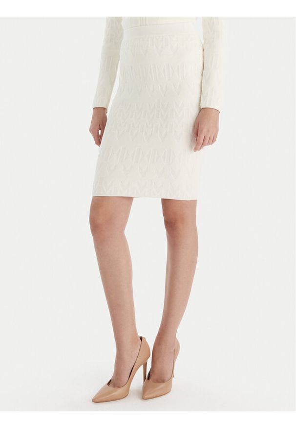 Marciano Guess Spódnica ołówkowa 5BGD00 5661Z Écru Slim Fit. Materiał: syntetyk