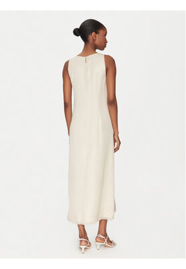 Marella Sukienka letnia Jumcos 2515221111 Beżowy Regular Fit. Kolor: beżowy. Materiał: wiskoza. Sezon: lato