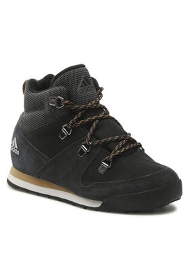 Adidas - adidas Trekkingi Snowpitch K FZ2602 Czarny. Kolor: czarny. Materiał: zamsz, skóra
