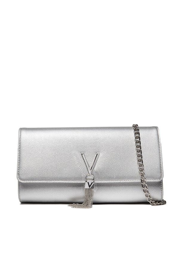VALENTINO - Valentino Torebka Divina VBS1R401G Srebrny. Kolor: srebrny. Materiał: skórzane