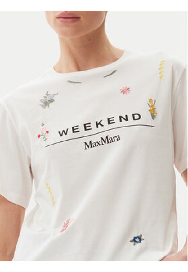 Max Mara T-Shirt 2515971042650 Biały Regular Fit. Kolor: biały. Materiał: bawełna