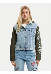Desigual Kurtka jeansowa Kiss Mic 26SWED07 Niebieski Regular Fit. Kolor: niebieski. Materiał: bawełna #1