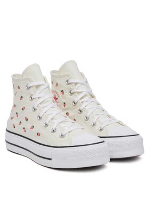 Converse Trampki Chuck Taylor All Star Lift A14934C Écru. Kolor: kremowy. Materiał: materiał